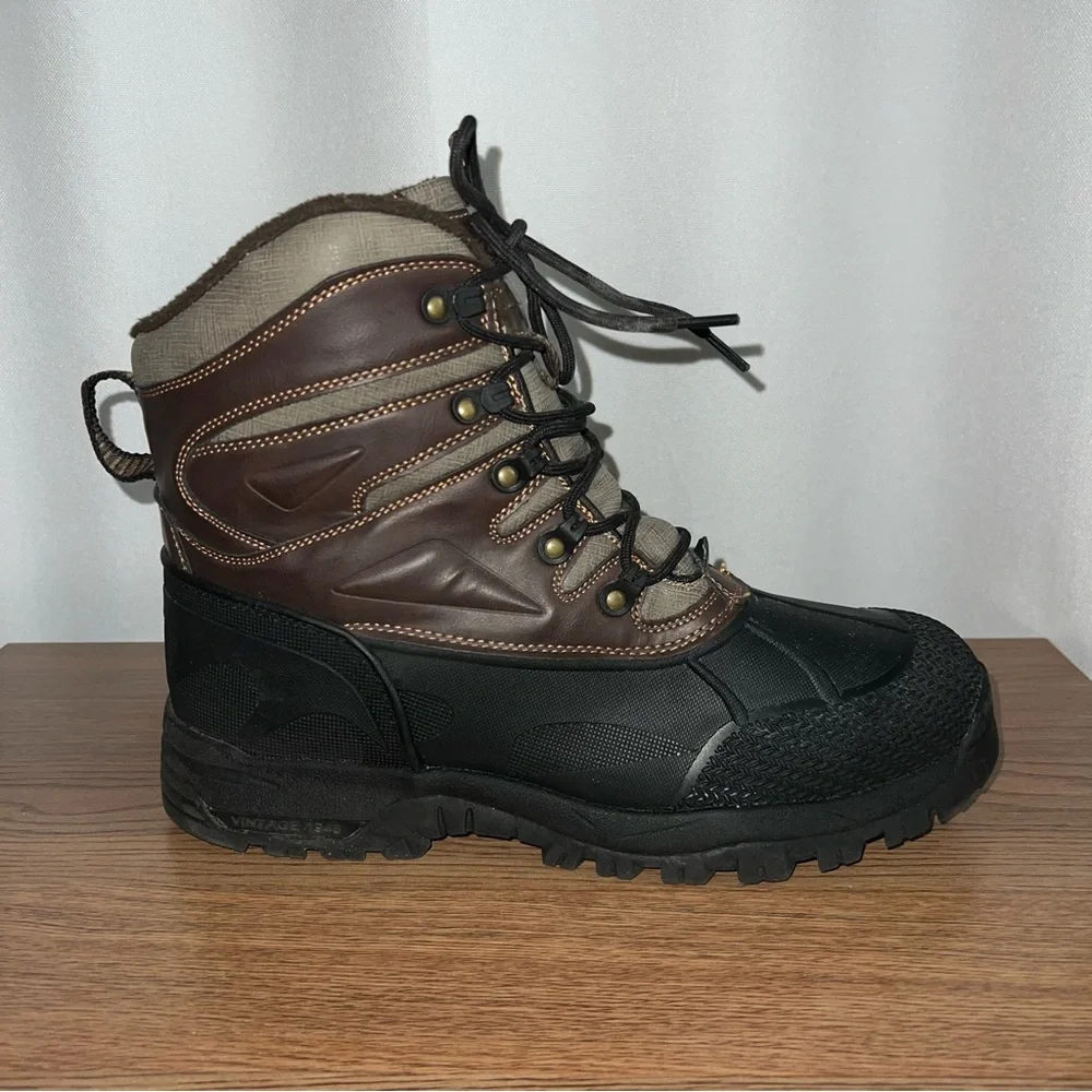 Weatherproof Men's Clint Black & Brown Winter/Waterproof Outdoor Boots Size 12